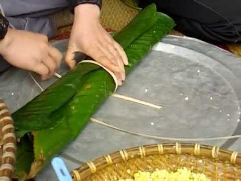 Cách gói bánh Chưng tròn, dài 