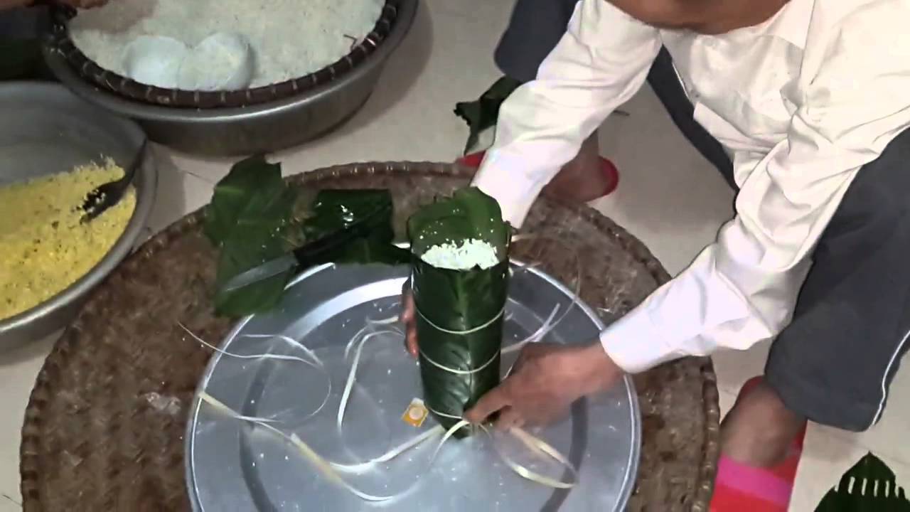 Cách gói bánh Chưng tròn, dài