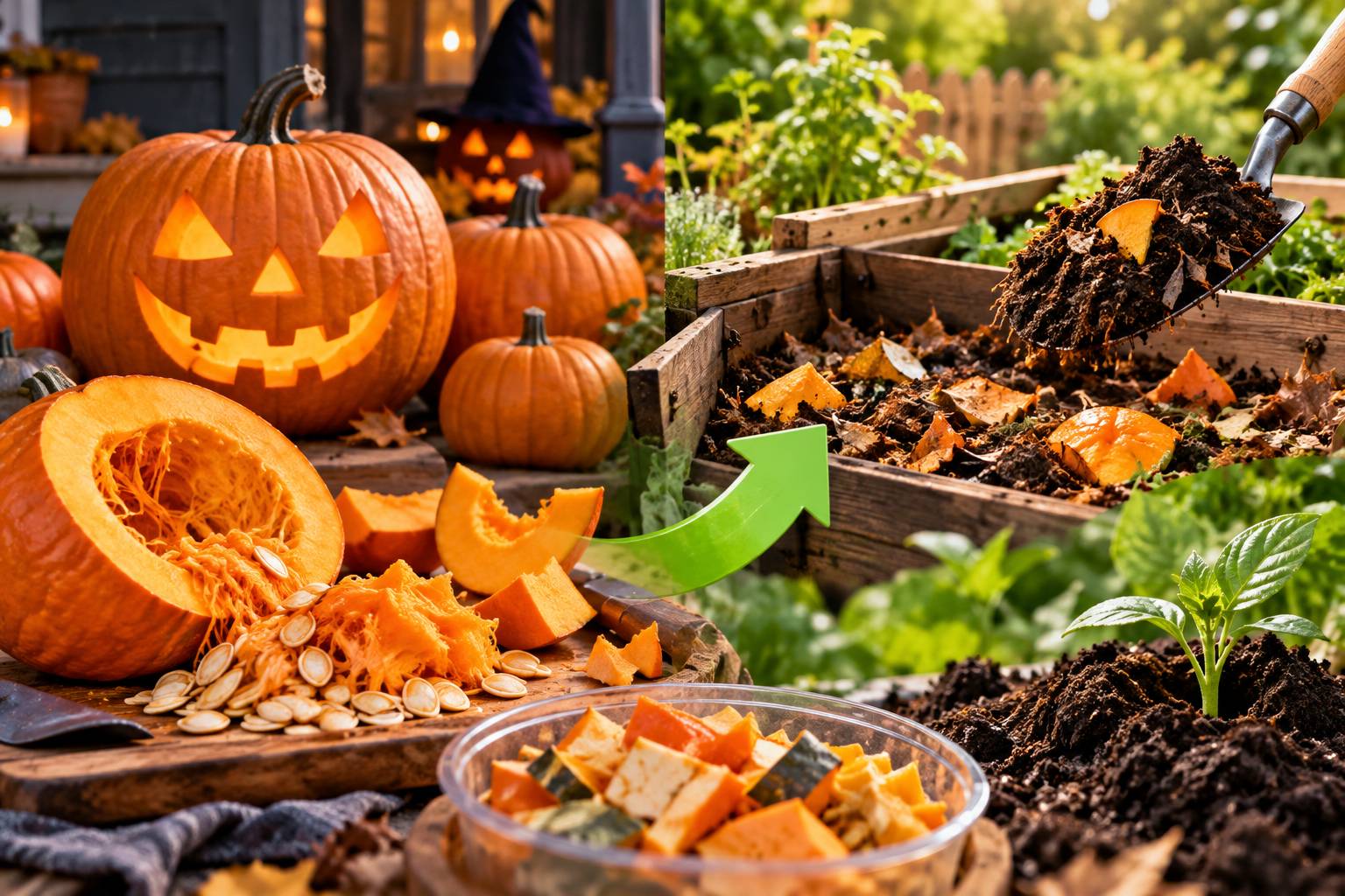  Xử lý quả bí ngô sau Halloween đúng cách góp phần cắt giảm lượng rác thải hữu cơ ra bãi rác