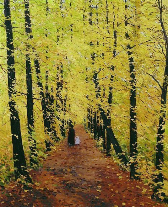 Nhấn để xem ảnh chất lượng hơn Bức "Mùa thu" của Stolitsa, Evgeni Ivanovich.