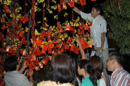 Hái lộc đêm Giao thừa