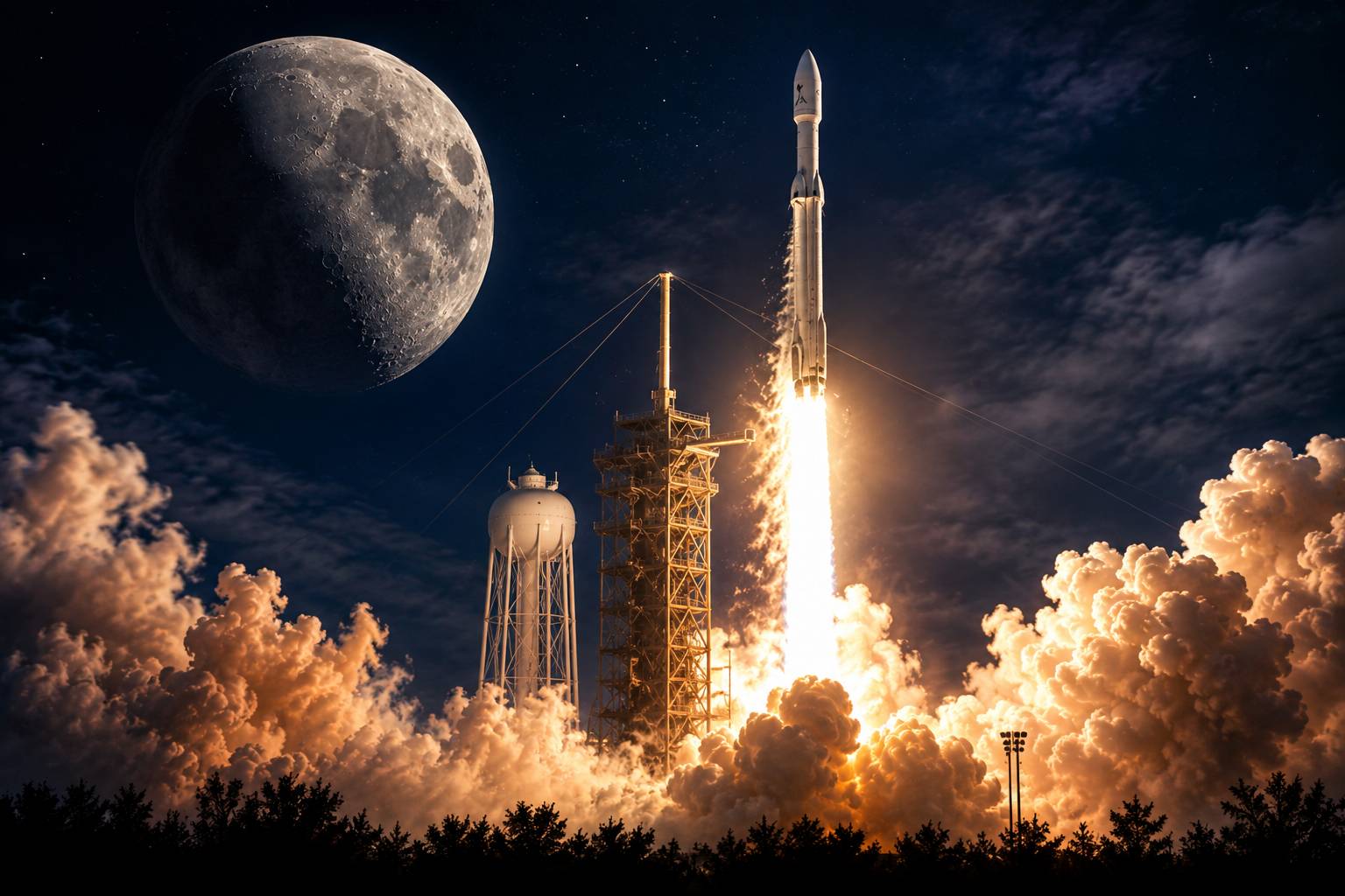 Hình ảnh Falcon 9 đâm vào Mặt Trăng