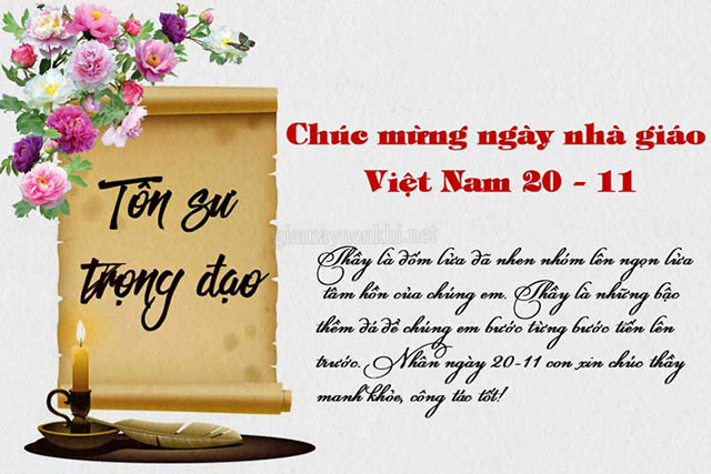 Nhấn để xem ảnh chất lượng hơn Chúc mừng ngày Nhà Giáo Việt Nam