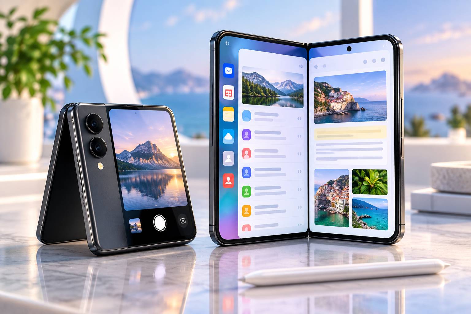 iPhone Duo 2026 dự kiến là mẫu điện thoại gập đầu tiên của Apple sở hữu thiết kế màn hình gập vỏ sò vô cùng độc đáo