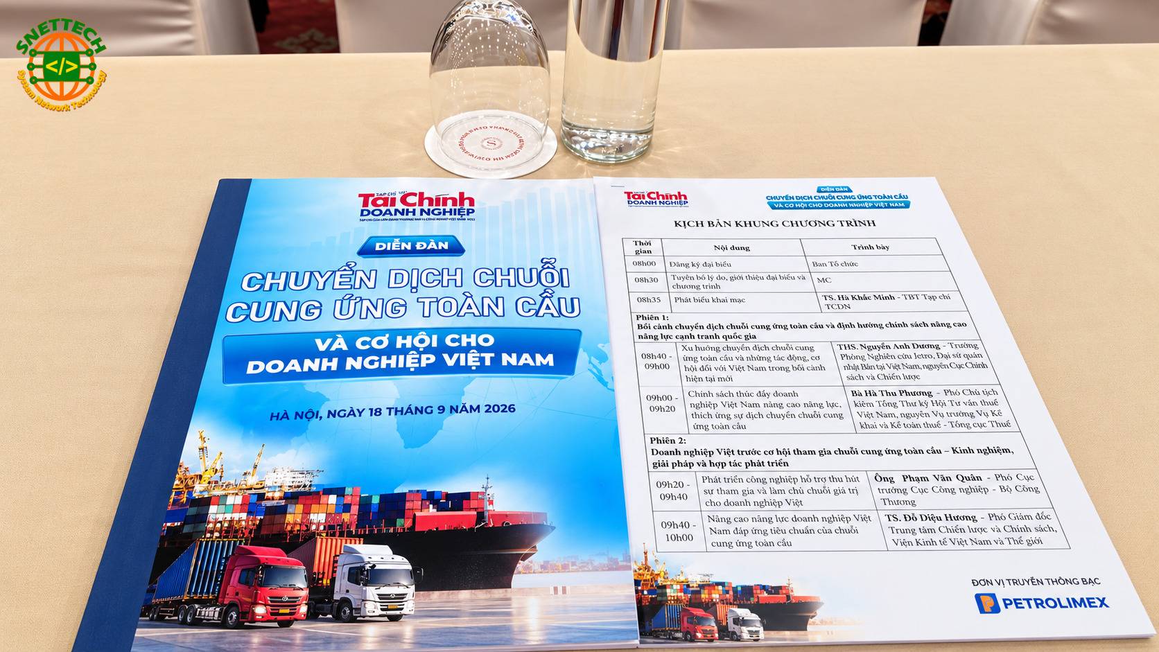 Nhấn để xem ảnh chất lượng hơn Đại diện Công ty Công nghệ Snettech tham dự Diễn đàn Chuyển dịch chuỗi cung ứng toàn cầu (Ảnh: Snettech)