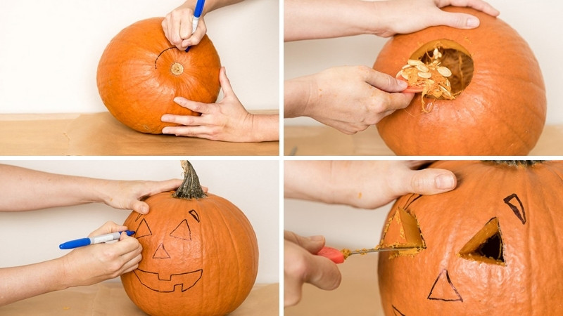 Cách bước chi tiết cắt tỉa bí ngô Halloween