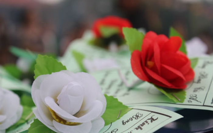 Bông hồng cài áo 