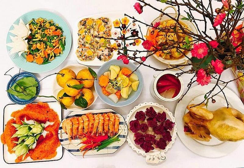 Nhấn để xem ảnh chất lượng hơn Mâm cơm cúng ông Công ông Táo