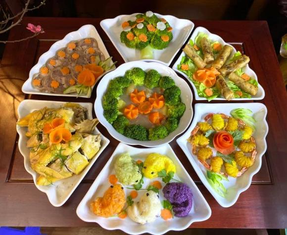 Nhấn để xem ảnh chất lượng hơn Những món ăn đa dạng trong mâm cơm cúng ông Công ông Táo