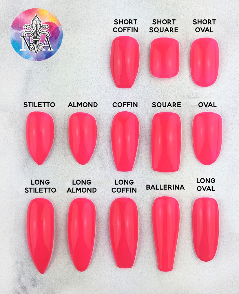 Nhấn để xem ảnh chất lượng hơn Hình dáng móng - nail shapes